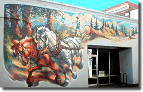 Image: Draft Horse Logging Mural