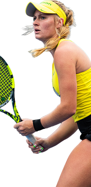 tennis player holding a racquet