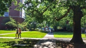 students in the quad