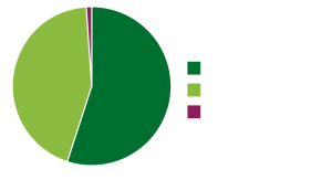 Pie chart of students by gender identity