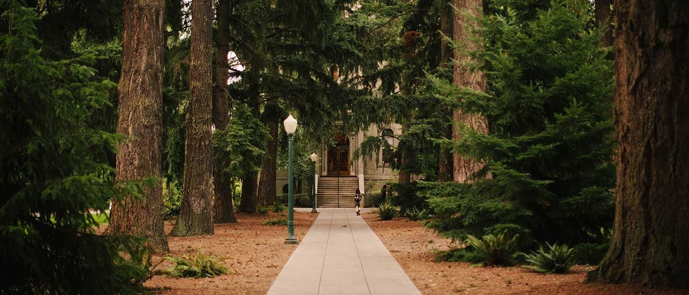 The path to University Hall