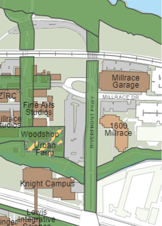 map of campus development projects
