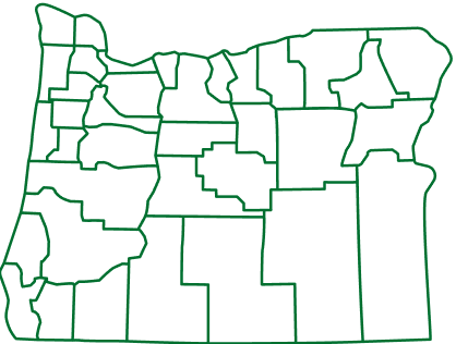 Oregon counties map