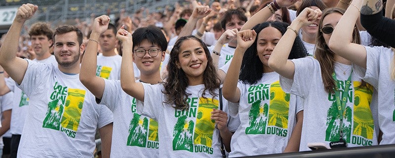 students gather for Week of Welcome activities