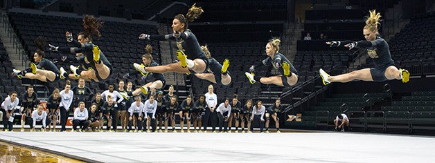 UO Acrobatics team in action in 2014