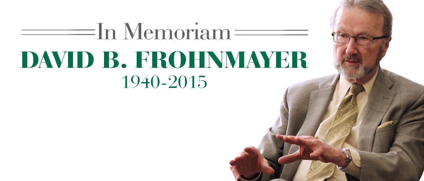 Frohnmayer In Memoriam