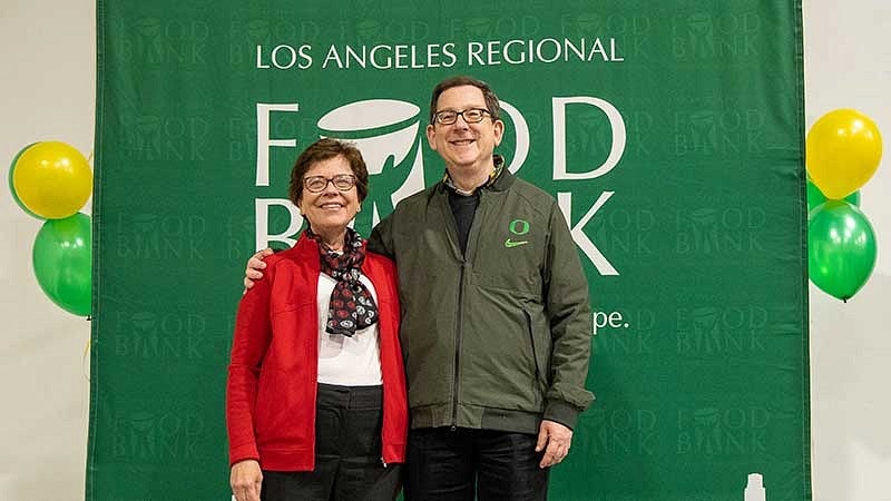 UO President Michael Schill and Rebecca Blank, chancellor of the University of Wisconsin-Madison