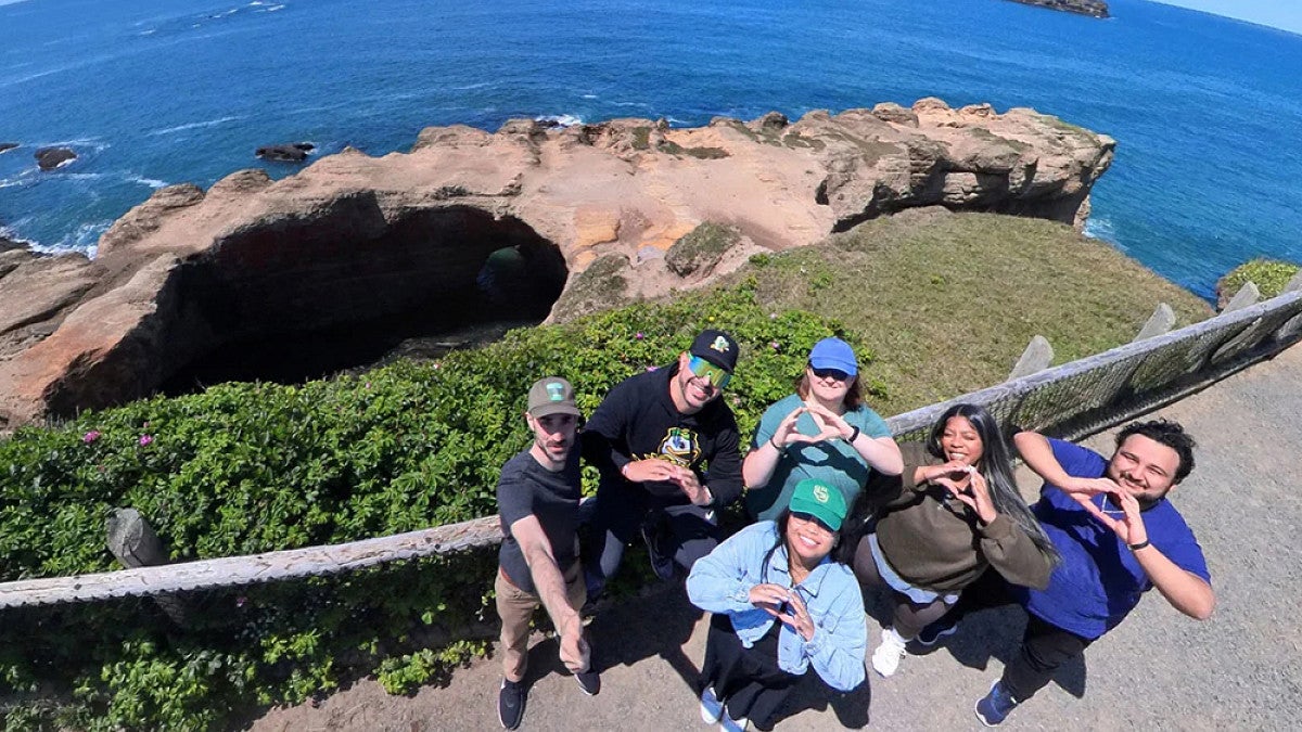 UO research team in front of Devil's Punchbowl