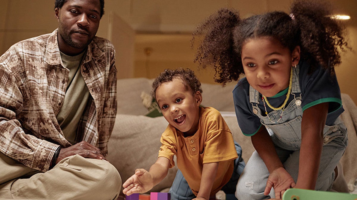 kids playing a board game