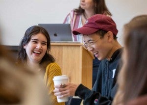 Calderwood Seminars Two students laughing