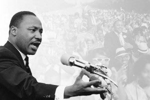Dr. Martin Luther King, Jr. giving a speech