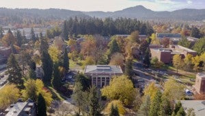 Aerial of Johnson Hall Aerial of Johnson Hall