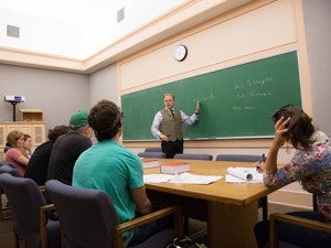 Kenneth Calhoun teaching a class