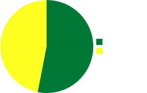 Pie chart of enrollment of students by sex Pie chart of enrollment of students by sex