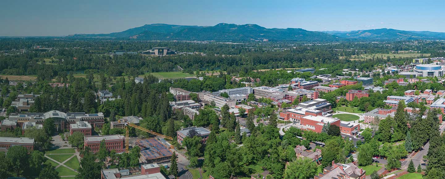Aerial photo of campus